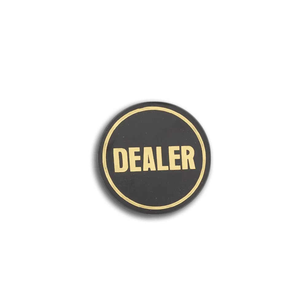 Dealer Button Black & yellow