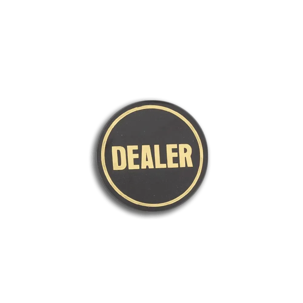 Dealer Button Black & yellow
