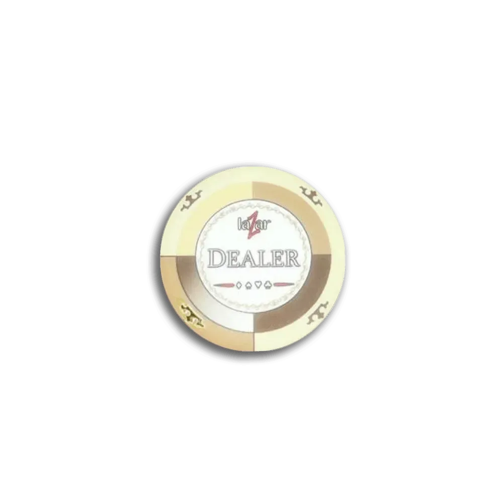 Bouton Dealer Lazar jaune blanc