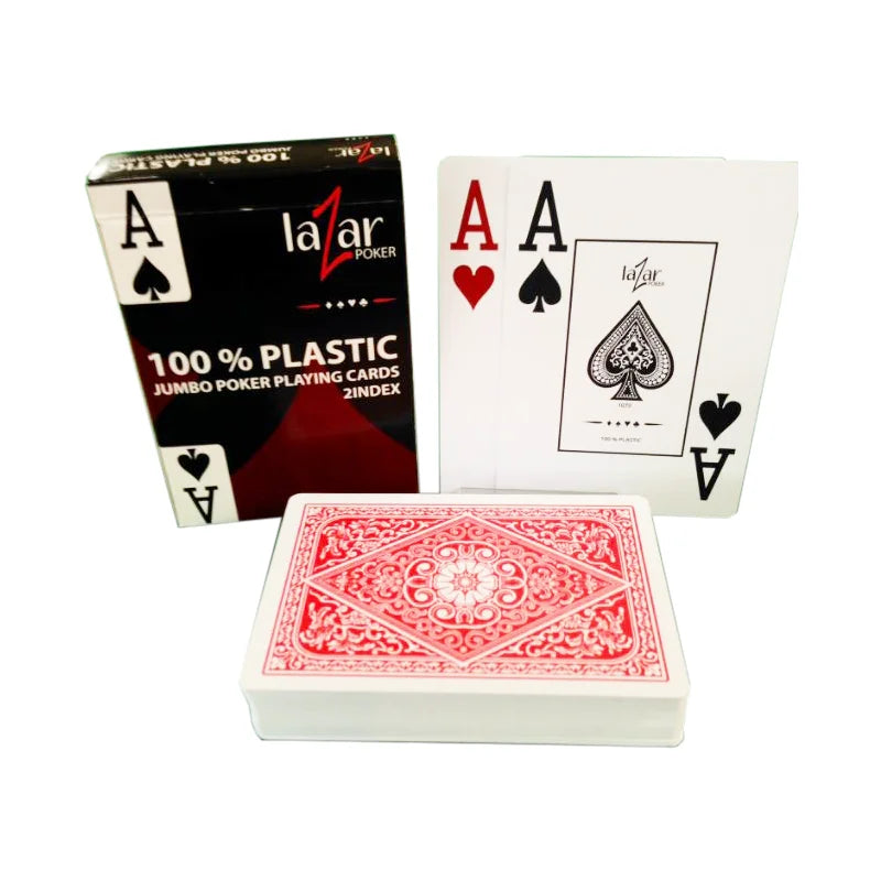 Carte poker Lazar rouge emballage dace 2 index dos rouge