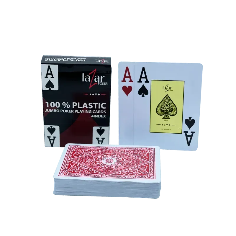 cartes de Poker Lazar Plastique rouge 2 Index