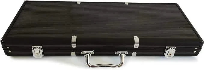 Malette de Poker aluminium noir Grimaud fermer