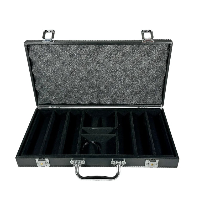 Mallette Poker Cuir Noir ouverte