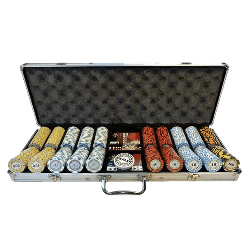 Mallette Poker aluminium 500 jetons Monte Carlo