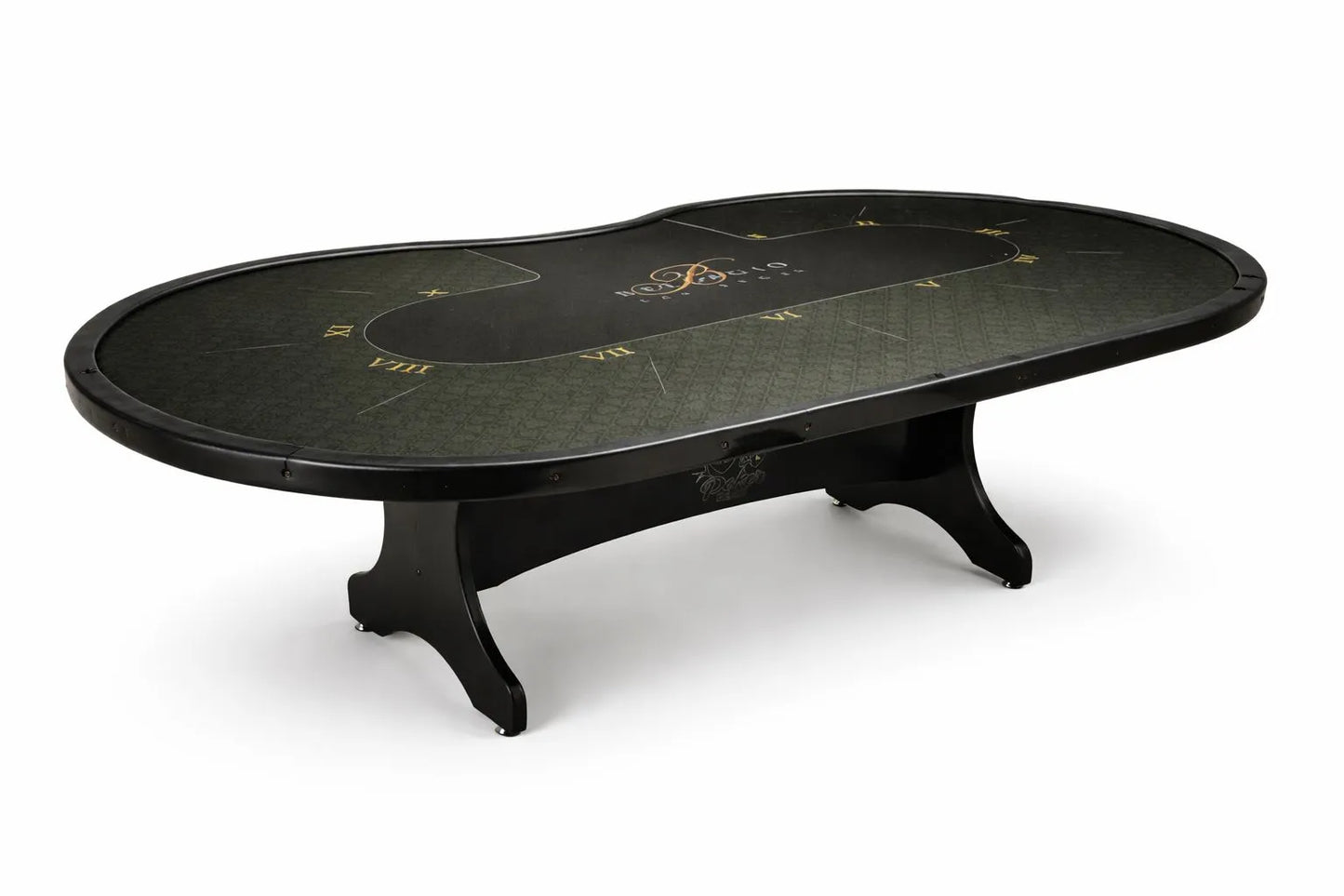 Table de poker 10 joueurs pliante tapis en feutrine avec accoudoir en caoutchouc