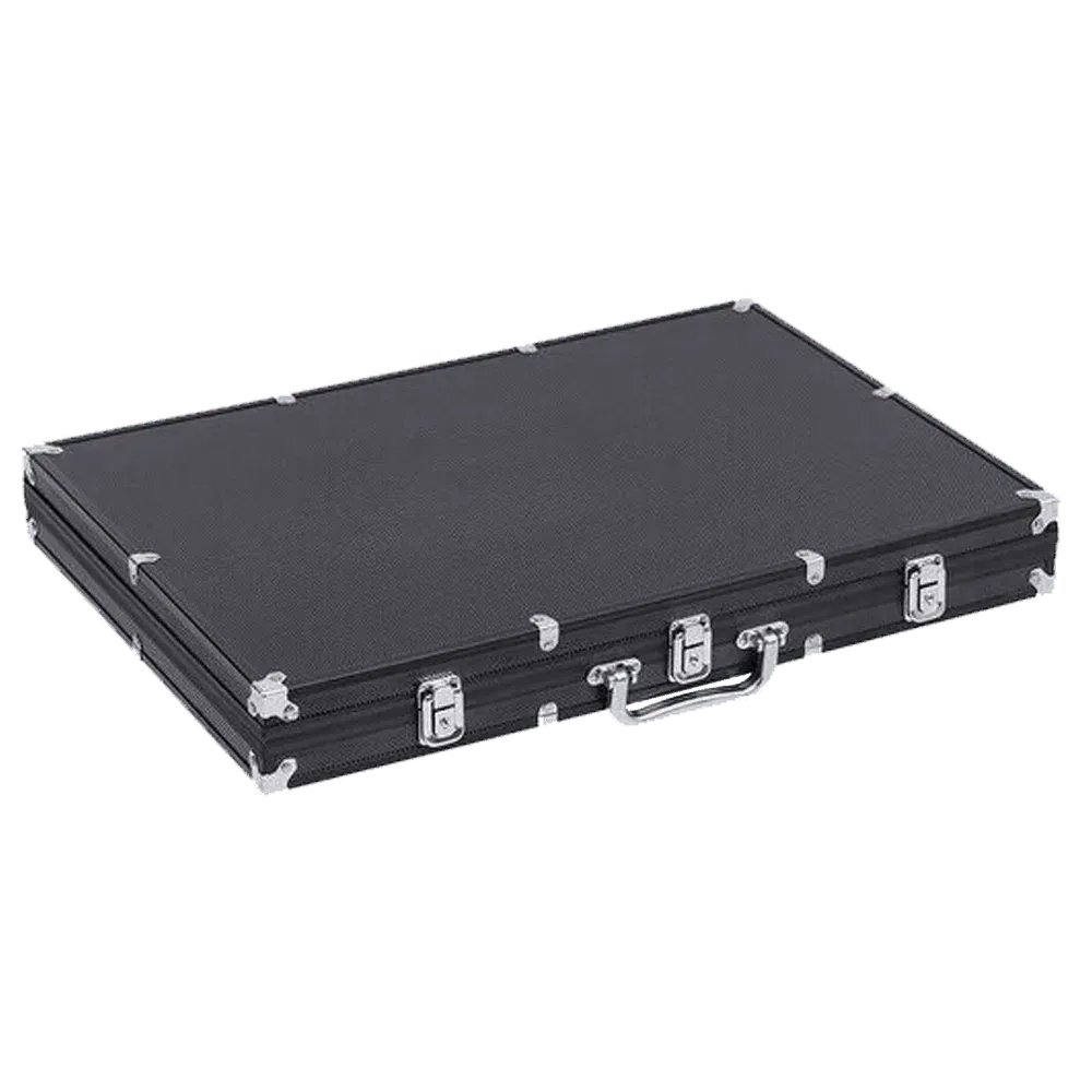 Poker Case Aluminium Black 1000