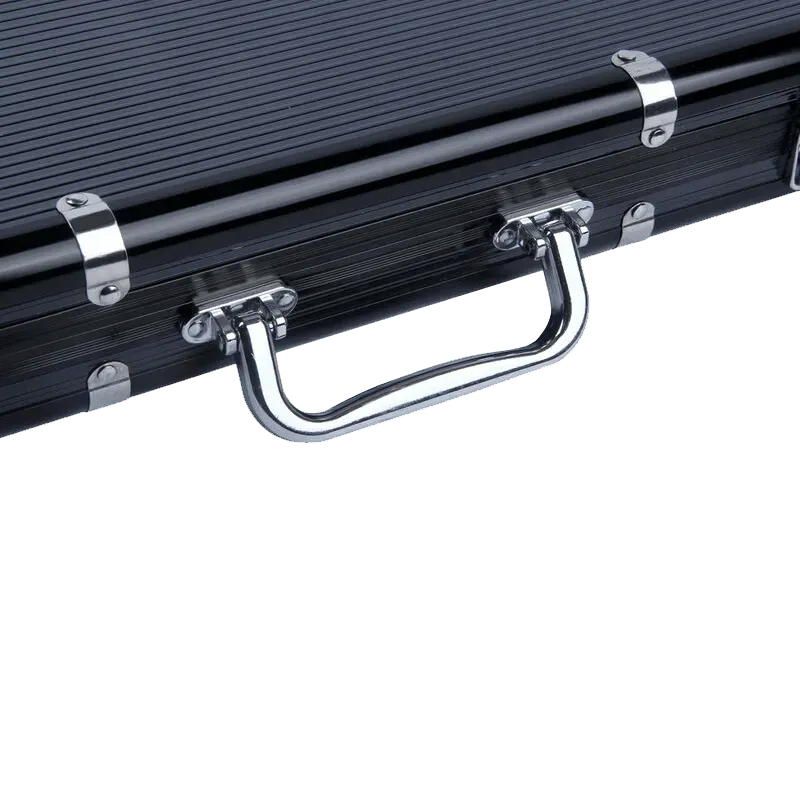 Poker Case Aluminium Black 500