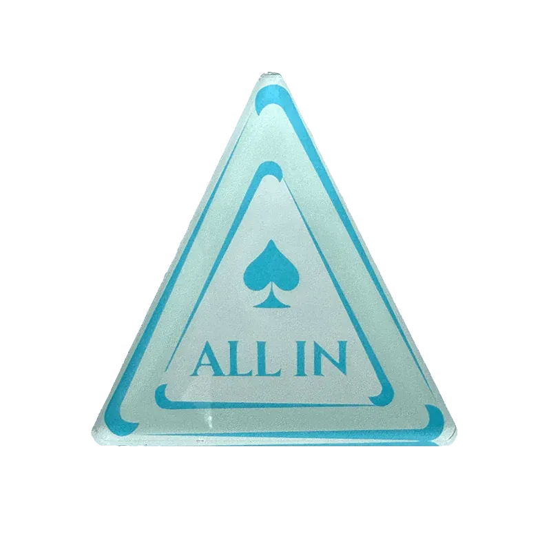 bouton All in triangle bleu