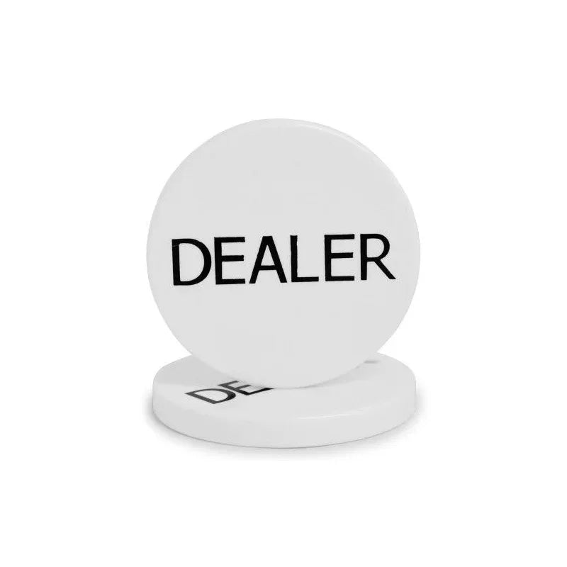 Bouton dealer noir et blanc plastique
