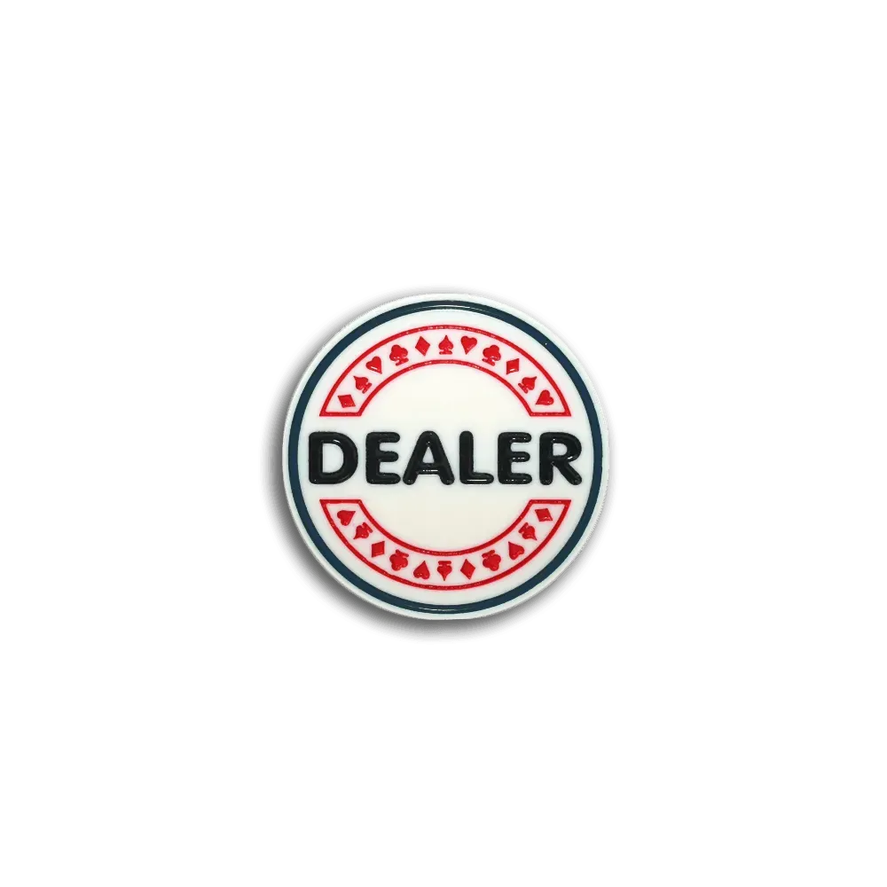 bouton dealer noir rouge et blanc