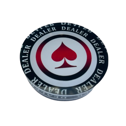 bouton dealer red spade vue a plat