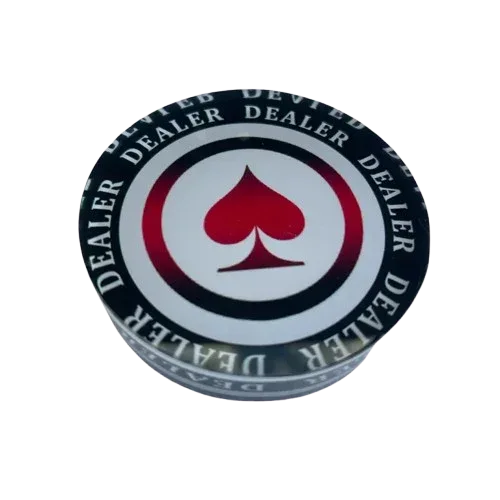 bouton dealer red spade vue a plat