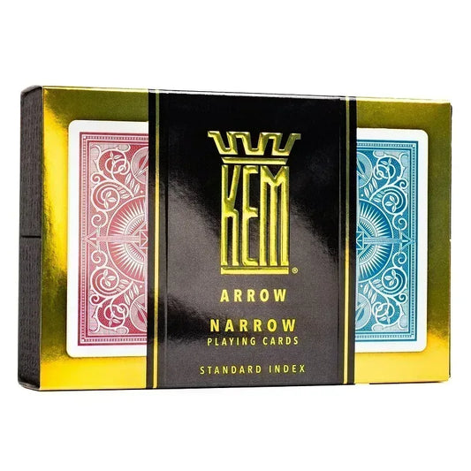 Cartes Kem plastique rouge et bleu acétate de cellulose