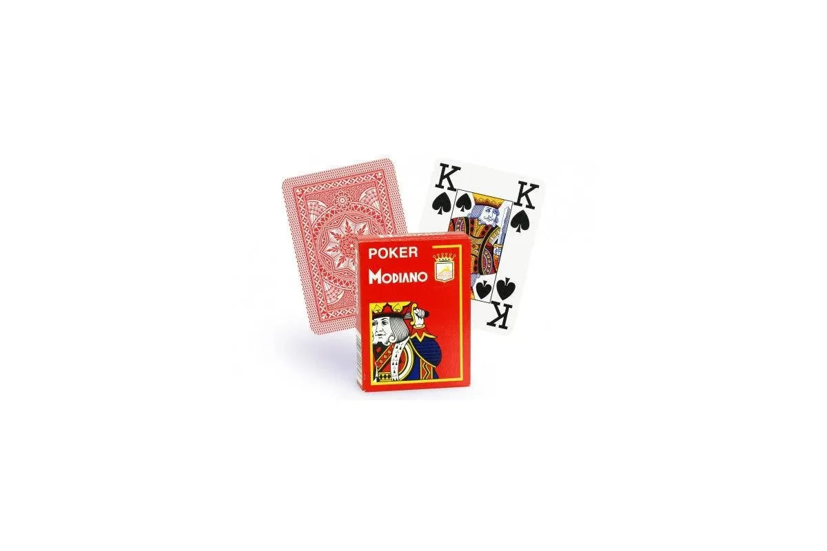 Carte Modiano Cristallo dos couleur rouge 100% plastique