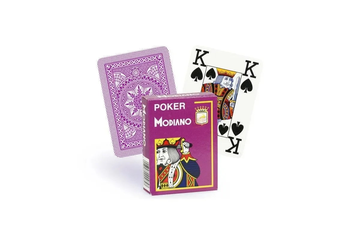 Carte Modiano Cristallo dos violet Jeu de 55 cartes plastique