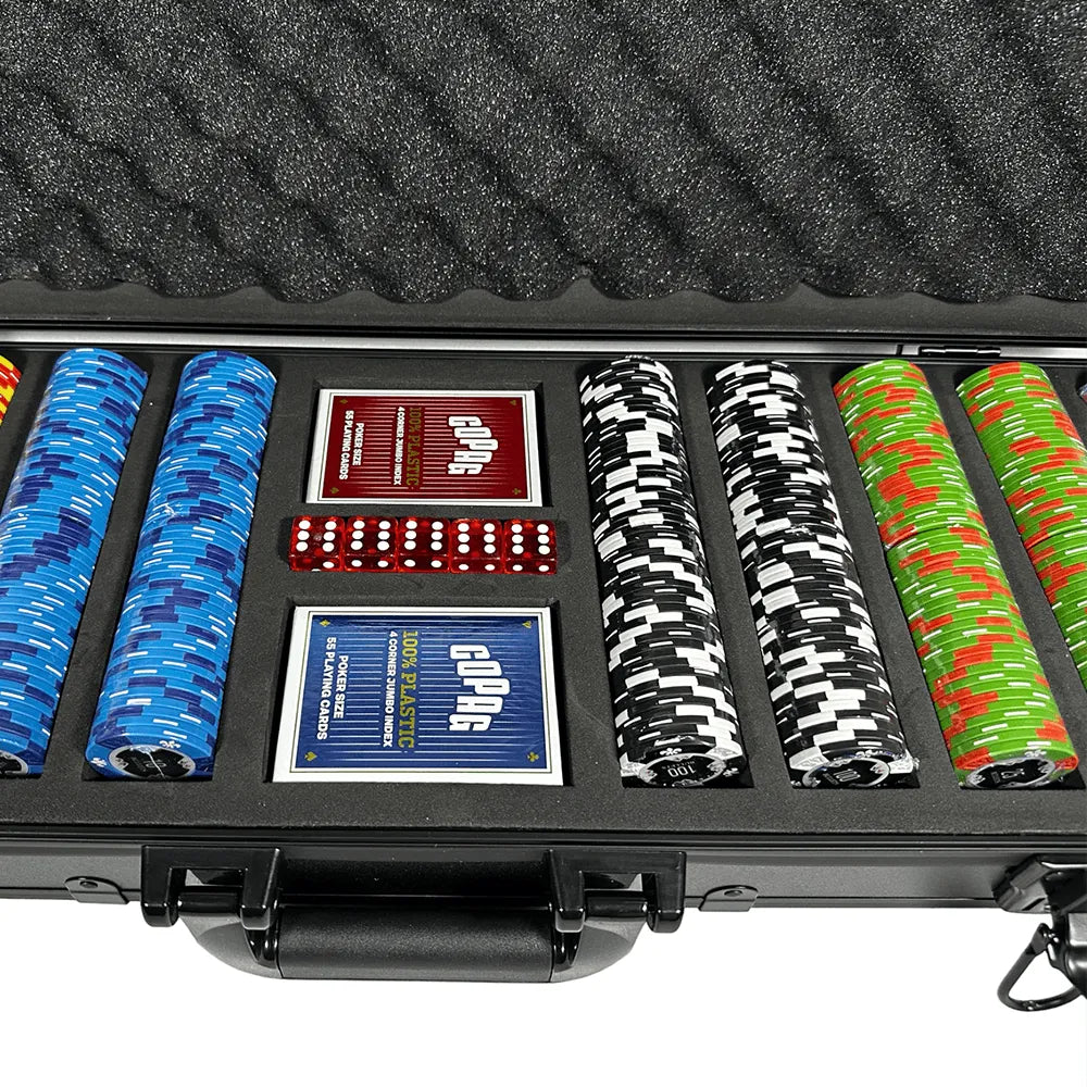 Poker Case Aluminium Black 1000 PRO