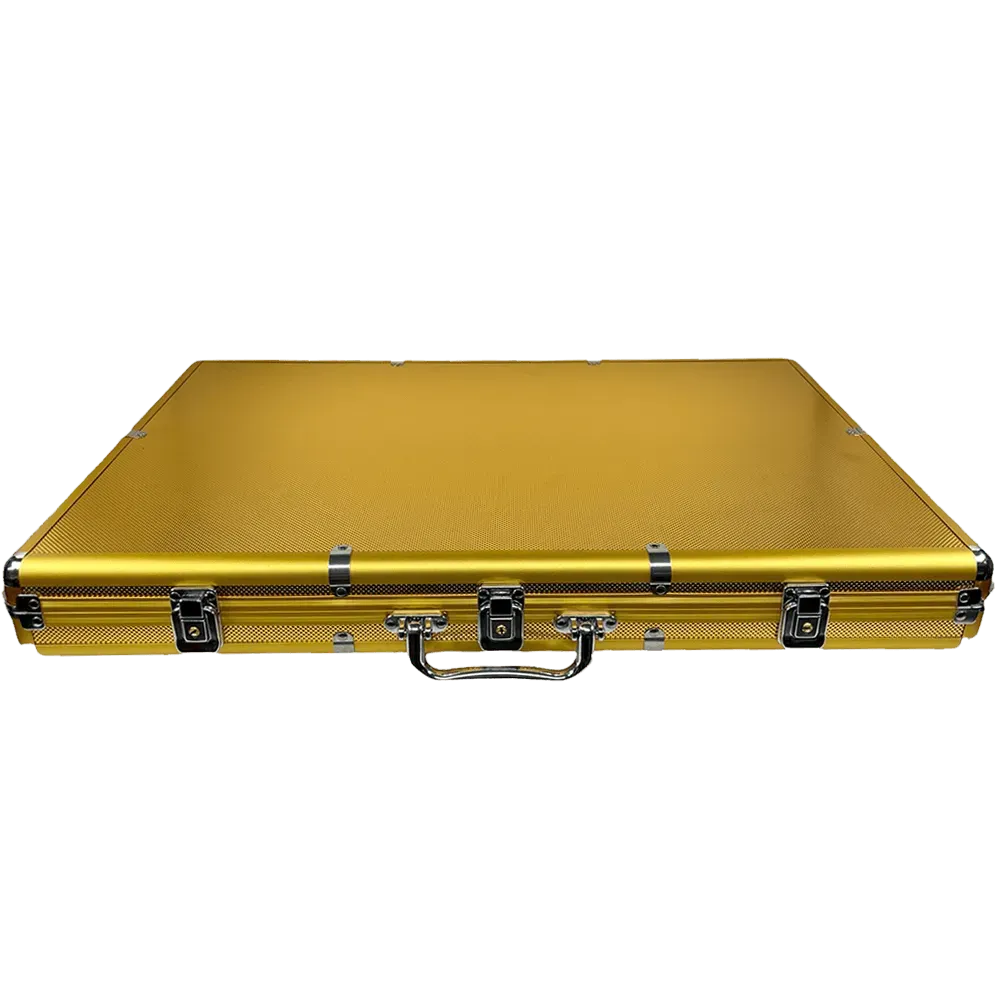 Poker Case Aluminium Gold 1000