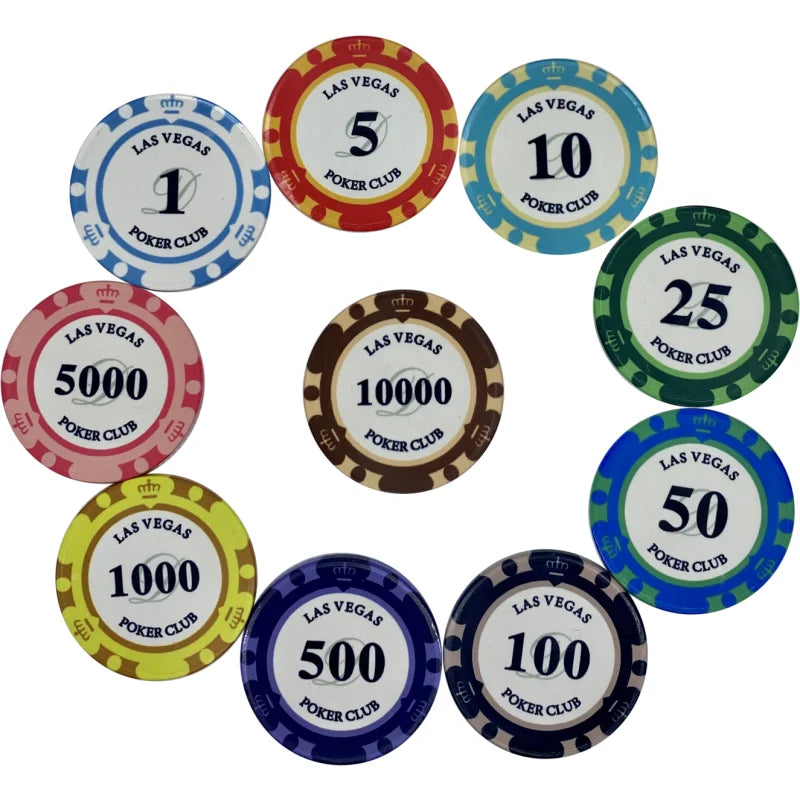 jeton poker las vegas couleur et valeur