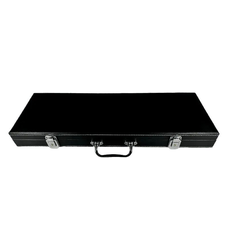 mallette de poker en cuir noir 500 jetons