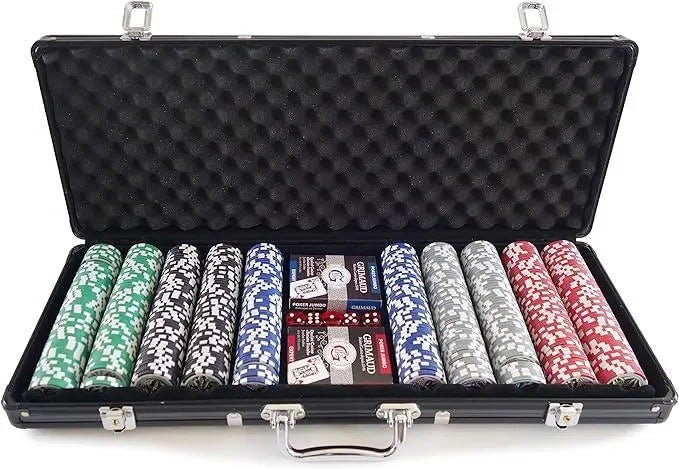 Mallette de Poker 300 jetons Grimaud ouverte vue jeton carte
