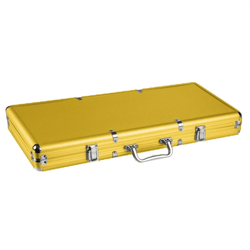 mallette poker aluminium couleur gold 500 jetons fermer