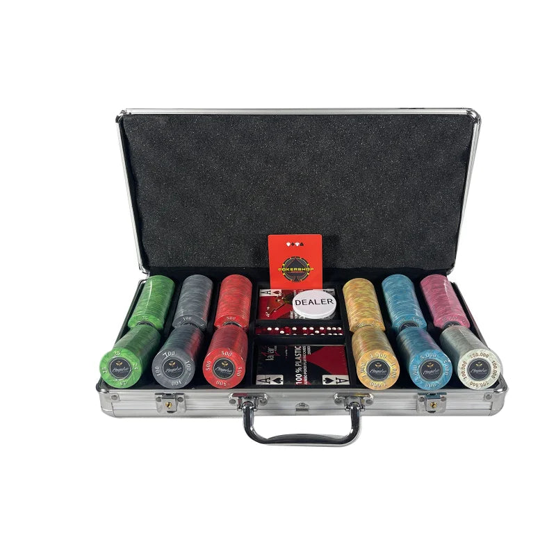 Mallette de poker aluminium empire 300 jetons céramique