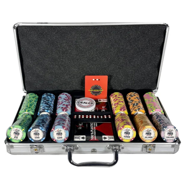 Mallette de poker aluminium 300 jetons wsop