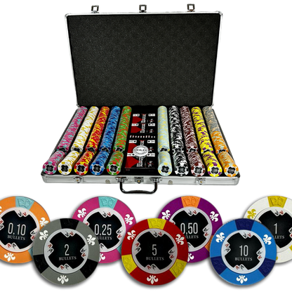 Mallette de poker Poker Bullets Cash Game 1000 jetons
