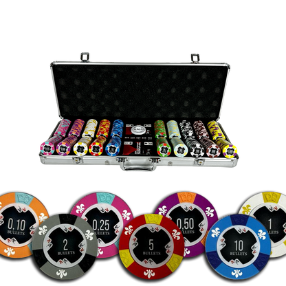 Mallette de poker Bullets chip Cash Game 500