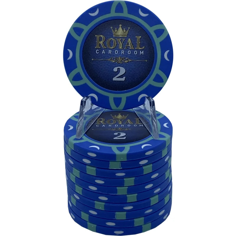 Jeton 2 bleu royal cardroom