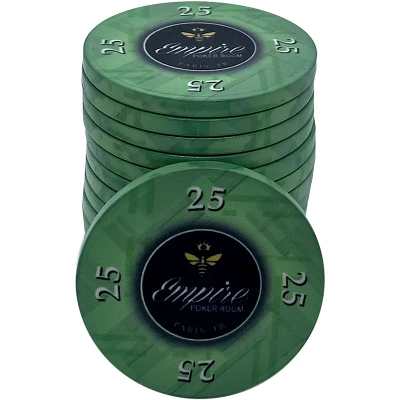 jeton céramique 25 vert empire