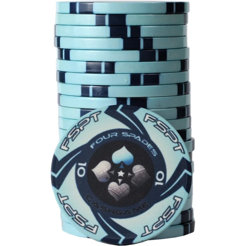 jeton de poker FSPT cash game 10 bleu