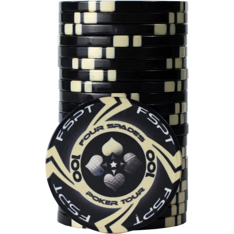 jeton de poker FSPT céramique 100 noir