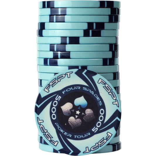 jeton de poker FSPT céramique 5000 bleu