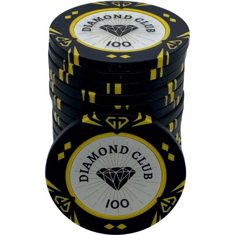 Jeton poker Diamond club noir 100