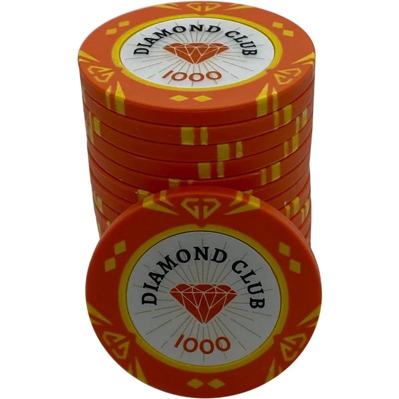 Jeton poker Diamond club orange 1000