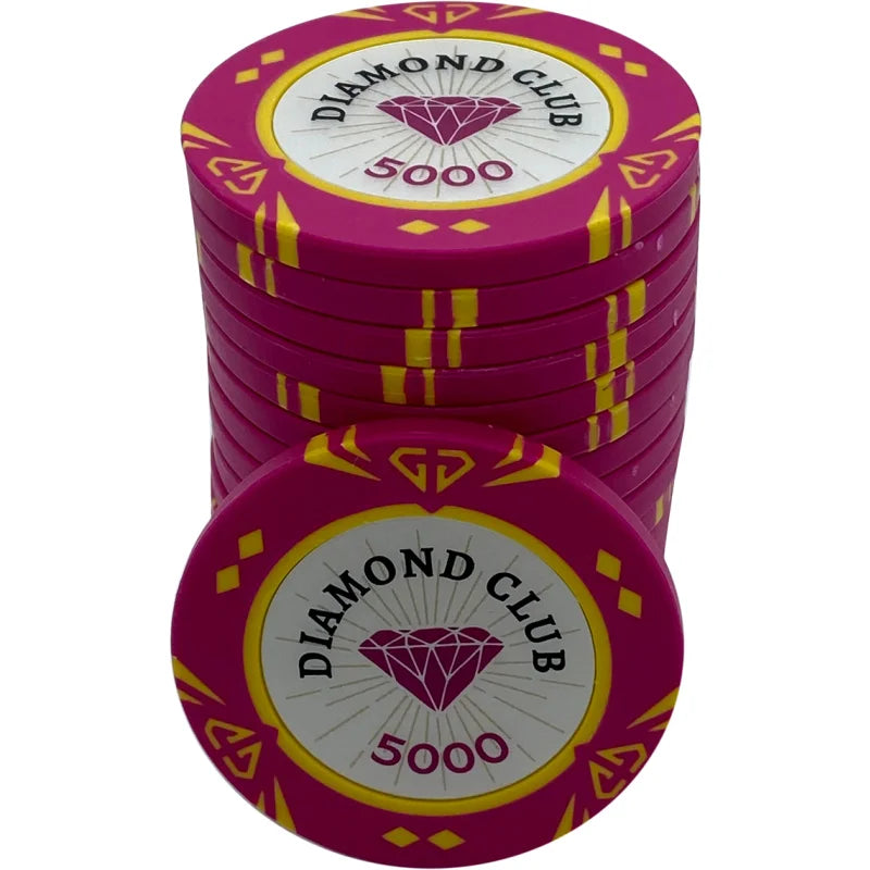 Jeton poker Diamond club rose 5000