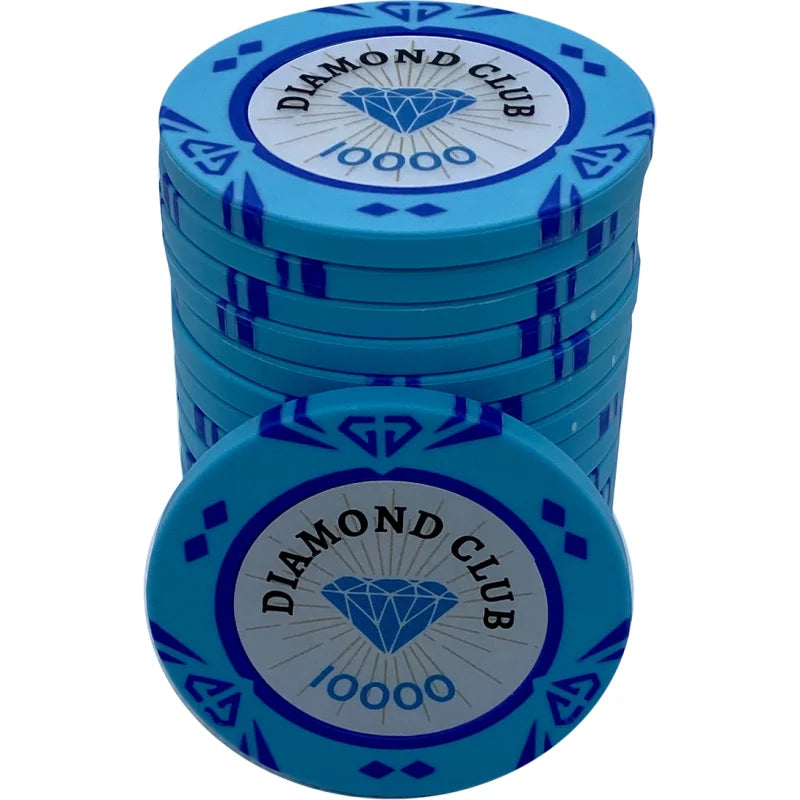 Jeton poker Diamond club bleu 10000