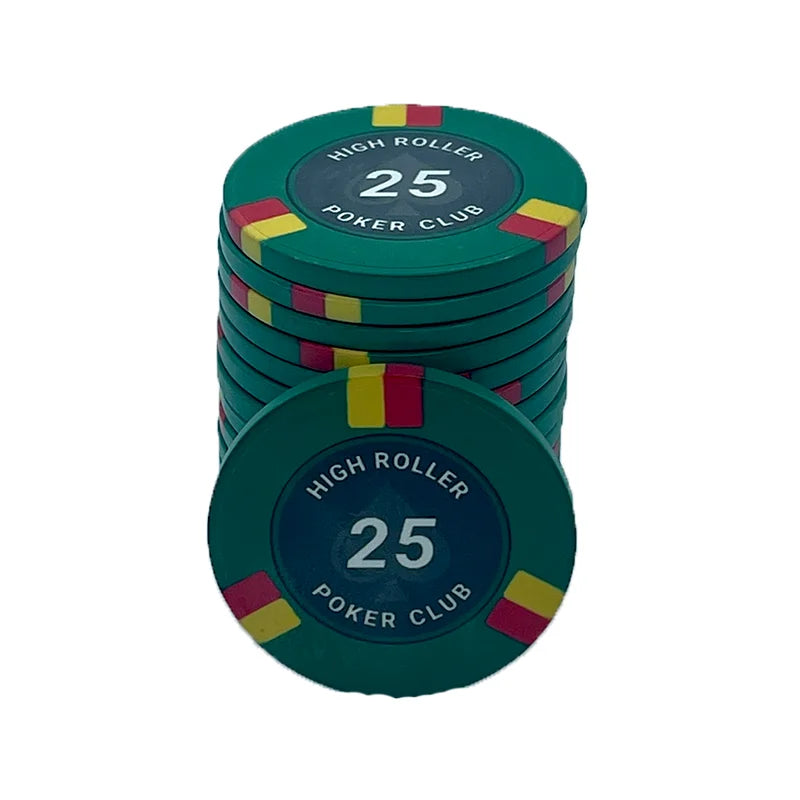 Jeton High Roller 25 vert