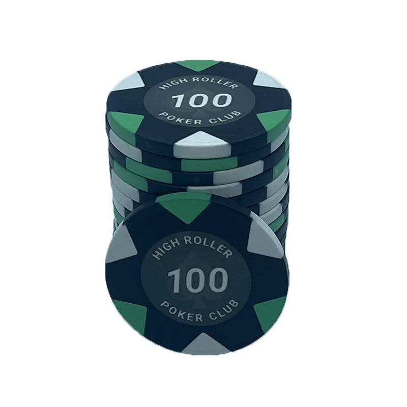 Jeton High Roller 100 noire vert