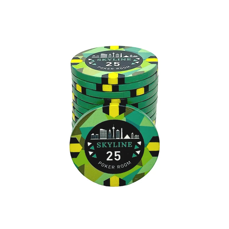 jeton skyline noir vert 25