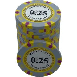 jeton Monte Carlo 0,25 gris jaune