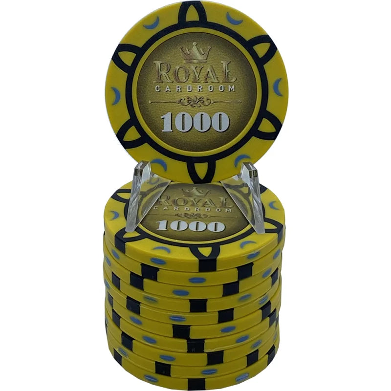 Jeton 1000 jaune royal cardroom