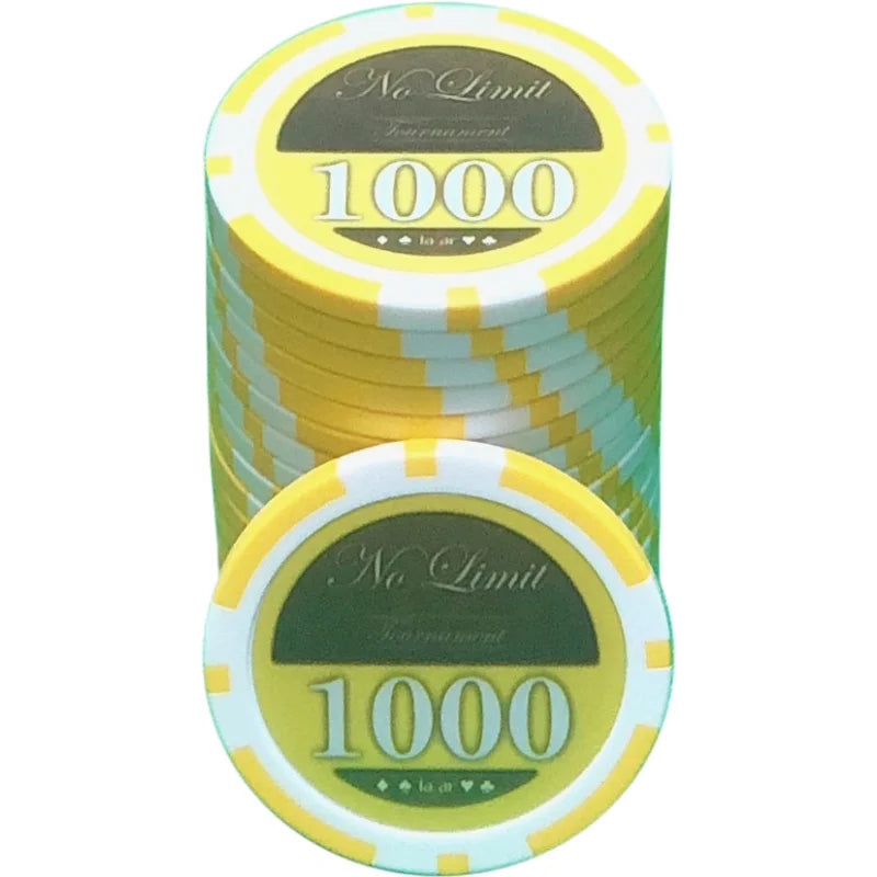 Jeton poker lazar jaune 1000