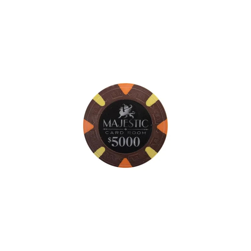 Jeton poker majestic marron 5000