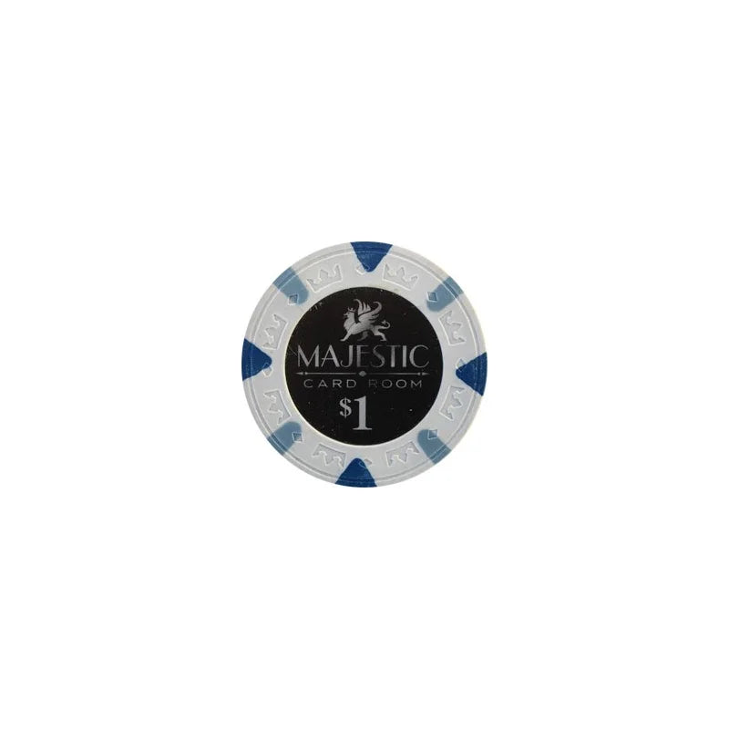Jeton poker majestic 1$ blanc