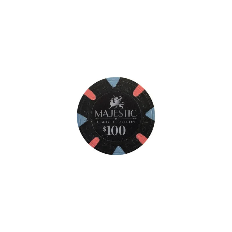Jeton poker majestic Noir 100