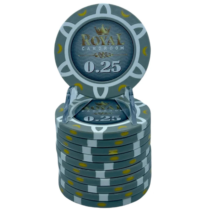 Jeton 0.25 gris royal cardroom