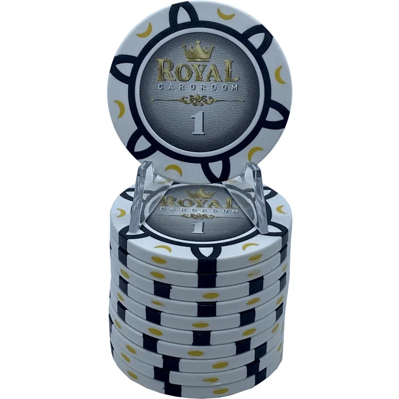 Jeton 1 blanc royal cardroom