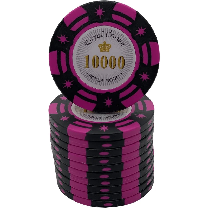 jeton poker Royal Crown 10k rose noir